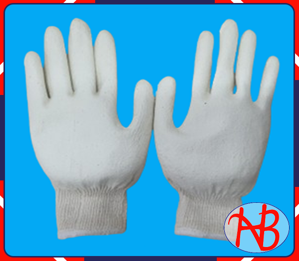 Găng tay phủ cao su màu trắng - PCS13G-T